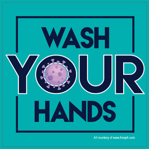 8 x 8" Square Wash Your Hands Window Cling