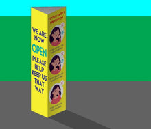 Load image into Gallery viewer, 36&quot; Triangular WE ARE OPEN Safety Signs
