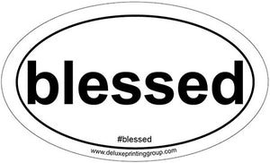 "blessed" Oval Sticker