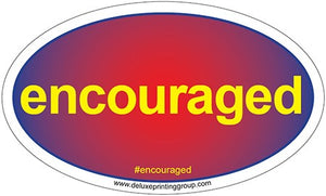 "encouraged" Oval Sticker
