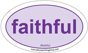 "faithful" Oval Sticker