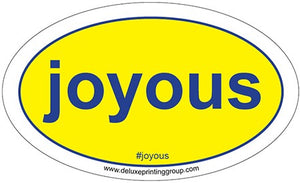 "joyous" Oval Sticker