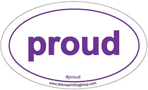 "proud" Oval Sticker