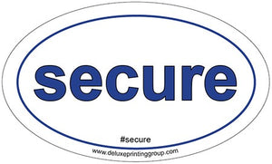 "secure" Oval Sticker