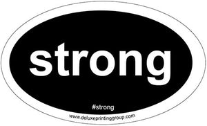"strong" Oval Sticker