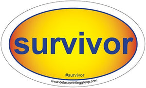 "survivor" Oval Sticker
